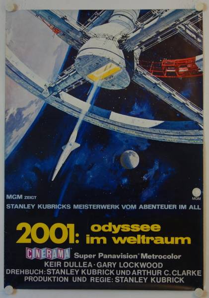 2001 - Odyssee im Weltraum originale deutsche A0-Filmplakate (2)